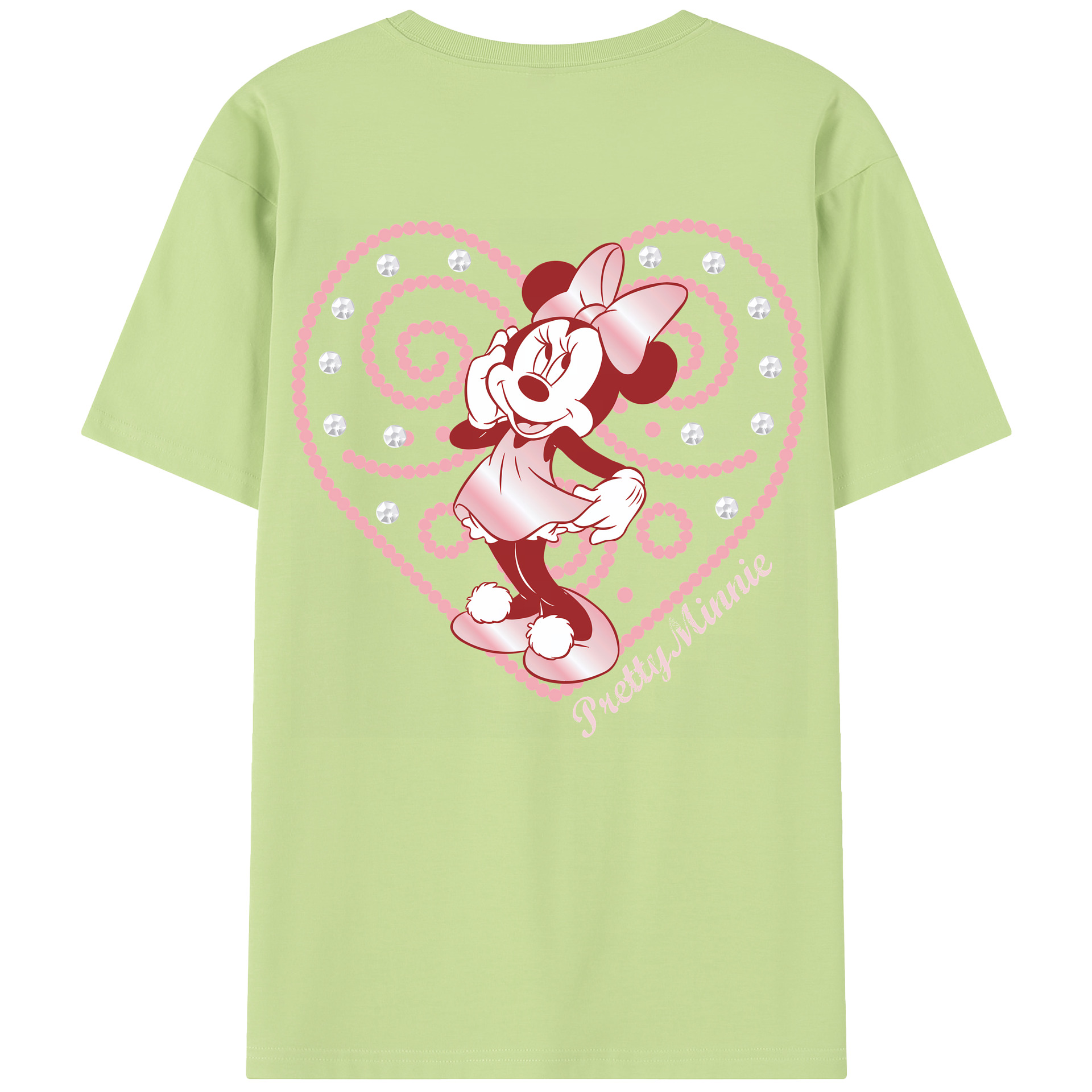 （画像用） ミッキーマウス Mickey Mouse 綿100％半袖Tシャツ（背面プリント）
